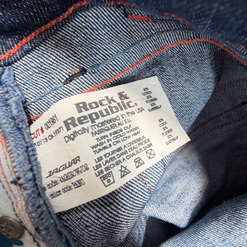 Rock & Republic Jagger Jeans Size 27 Bootcut Dark Wash NWT - Picture 10 of 13